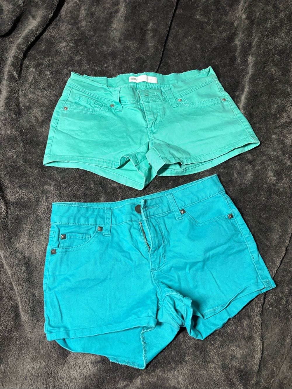 Women’s Turquoiser & Teal Cotton Shorts